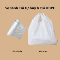 So sánh túi tự hủy và túi HDPE - loại nào phù hợp cho siêu thị?